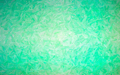 Illustration of green Impressionist Impasto background.