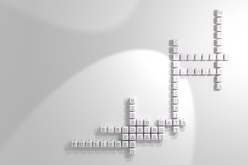 Publisher, ict keyword crossword. For web page, graphic design, texture or background. 3D rendering.