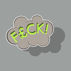 Obraz premium realistic paper sticker on theme Comic Speech Bubble