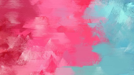 brushed grunge background with pale violet red, sky blue and cadet blue color. dirty abstract art. use it as wallpaper or graphic element for poster, canvas or creative illustration