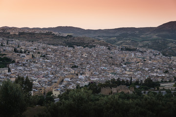 Obraz premium Fes bei Abendrot