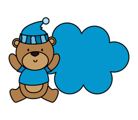 little bear teddy with hat