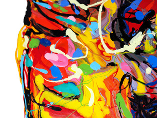 colorful oil paint multi colors abstract background.