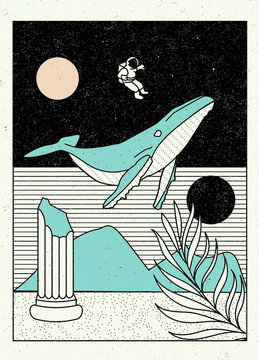 Baleine dans l'espace