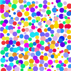 Bright colorful confetti on a white background.   