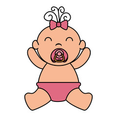 cute little baby girl character