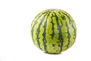 Juicy watermelon on a white background. Isolated with background. The perfect fruit for slimming. Fruit dessert. Fruit with a large amount of water.