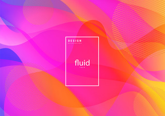 fluid abstract liquid shapes organic wavy colorful background. for banner web, app, poster vector