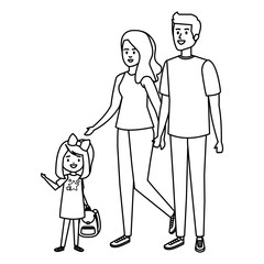 happy student girl with couple teachers