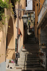 Narrow street in Bellagio Italy