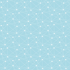 Fototapeta premium Global connected lines and dots seamless background. Molecular structure. Science, technology, internet connection