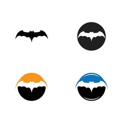 bat ilustration vector icon logo template