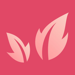 Fresh basil leaves icon. Flat illustration of basil leaves vector icon logo isolated