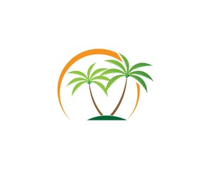 Fototapeta na wymiar coconut tree logos