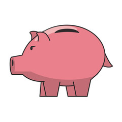 Piggy money savings and investment symbols