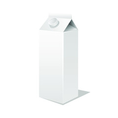 Milk and juice carton box mockup vector design illustration isolated on white background