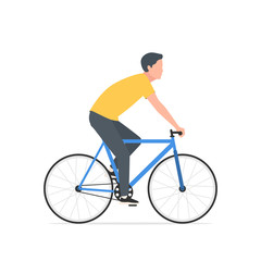 A man on a Bicycle