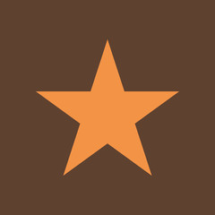 Star flat icon, flat rank, favorite web symbol.