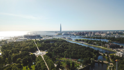 View of the city from a height