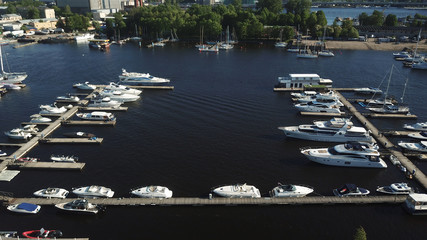 Boats near the pier