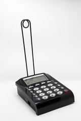 Dial Pad with Headset Holder for a Analog Phone Systems Isolated on White