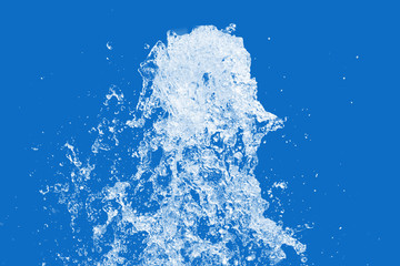 Water splash on background.