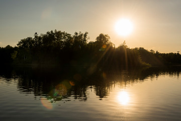 Sunset on Spider Lake in the Chequamegon National Forest.