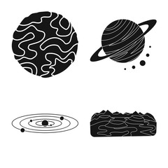 Vector design of colonization and sky icon. Collection of colonization and galaxy stock vector illustration.