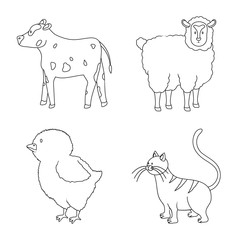 Vector illustration of homemade and countryside symbol. Collection of homemade and agriculture stock symbol for web.