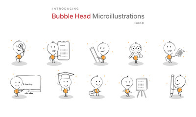 E-learning & Online School Pack - Bubble Head Collection