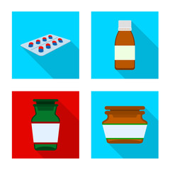 Vector design of hospital and help symbol. Collection of hospital and healthcare vector icon for stock.