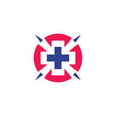 Obraz premium Medical and health care logo design vector template