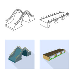 Obraz premium Vector illustration of connection and design logo. Set of connection and side vector icon for stock.