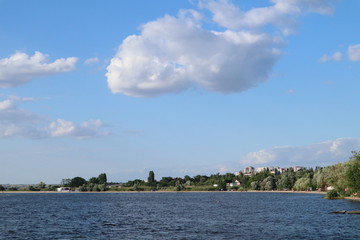 clouds over the river