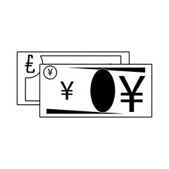 Money yen and euro cash billets