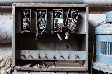 Broken electrics in abandoned fatory