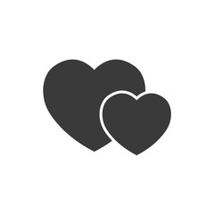 Obraz premium Heart Love icon template black color editable. Heart Love symbol vector sign isolated on white background. Simple logo vector illustration for graphic and web design.