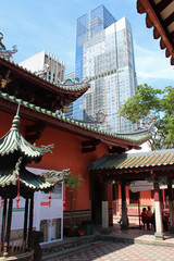 buddhist and chinese temple (Thian Hock Keng) in singapore