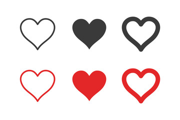 Heart Love icon template black color editable. Heart Love symbol vector sign isolated on white background. Simple logo vector illustration for graphic and web design.