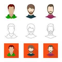 Vector illustration of professional and photo icon. Collection of professional and profile vector icon for stock.
