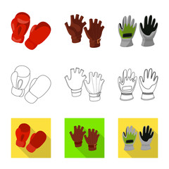 Vector illustration of silhouette and safety symbol. Set of silhouette and comfort vector icon for stock.