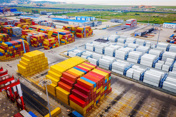 Aerial photography container terminal