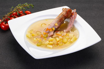 Peas soup with ribs