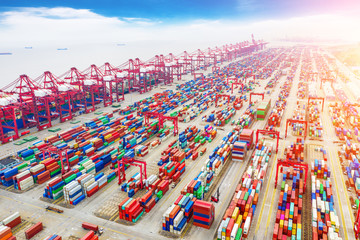 Aerial photography container terminal