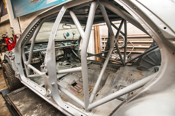 Fototapeta premium The photo of the racing car with rigid to frameworks with strengthened durability