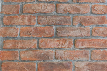 Close-up of  brick wall. Wall brick background