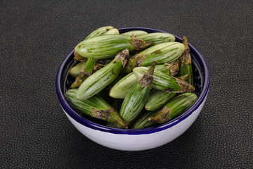 Green asian eggplant