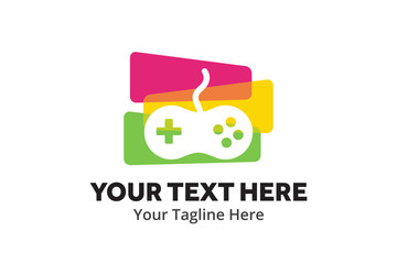 unique game simple logo creative design in flat style with color . gaming logo creative design for identity and community