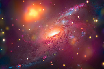 Far being shone galaxy. The elements of this image furnished by NASA.