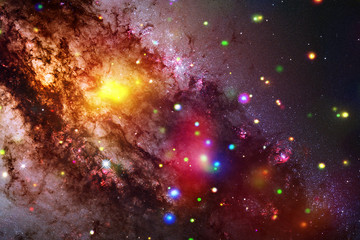 Obraz na płótnie Canvas Galaxy and nebulae. The elements of this image furnished by NASA.
